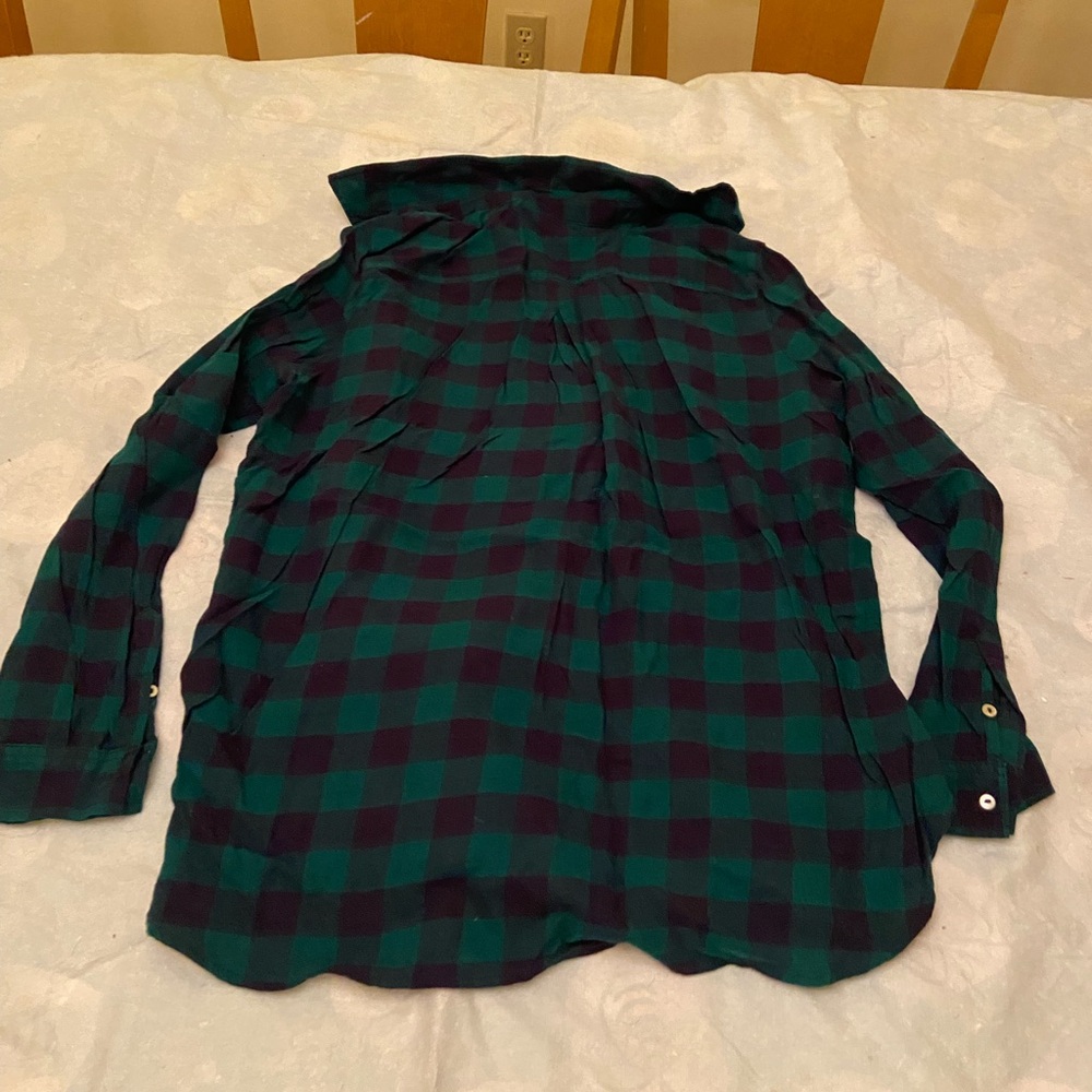 H&M Green and Black Plaid Shirt - Picture 3 of 3